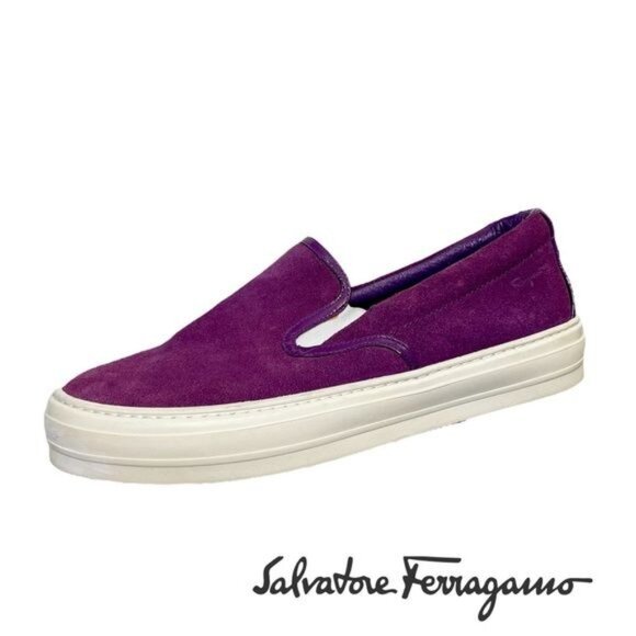 SALVATORE FERRAGAMO Slip-On Sneakers 7 - Picture 1 of 14